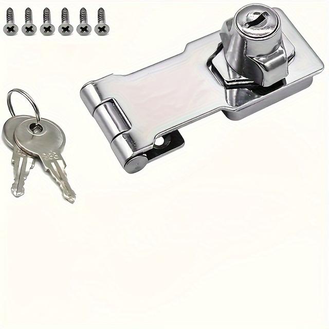 TEMU ระบบรีดนิรภัยสองในหนึ่งเดียว พร้อมแผ่นล็อค ออกแบบมาสำหรับตู้เก็บเอกสารโต๊ะทำงานสำนักงานขนาดหนา, ตัวล็อคตู้เสื้อผ้า และล็อคตัวเอียง 90 องศา เหมาะสำหรับร้านค้า, ร้านค้าปลีก และโรงแรม