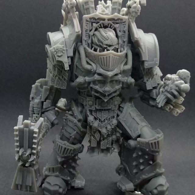 TEMU 60mm Stahl-Eisen-Krieger Pelarbo 3D-Druckmodell – Detailreiche Rüstungsdesign, Metallgrau & Goldakzente, Sammlerstück oder Hobbyprojekt für Enthusiasten