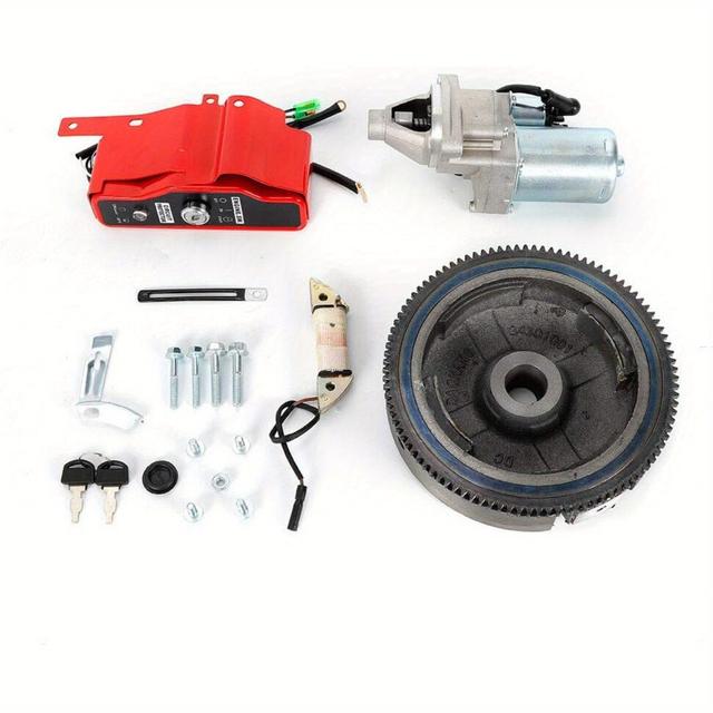 TEMU Kit For Gx340 11hp Gx390 13hp Engine Starter Motor With Electromagnetic Flywheel Key Switch Charging Coil