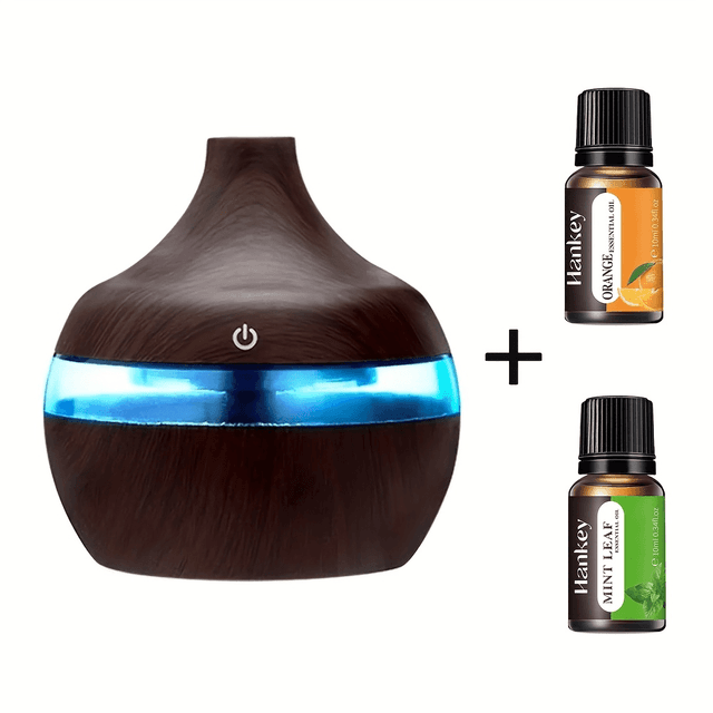TEMU 300ml Wood Grain Usb Air Humidifier, Essential Oil Diffuser And Device For A Quiet For Home