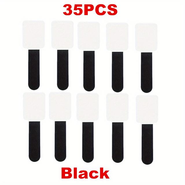 TEMU 15/35/70/110pcs Cable For Electrical Wires, Data Cables, And Computer Harnesses - Adjustable, And Durable Desktop Cable Organizer With Wire Straps And Finishing Binding Straps