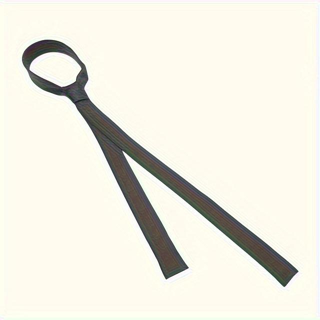 TEMU Poliestrowa, bezszwowa, długa krawatka - wstępnie zapinana, z regulacją długości, uniwersalna odzież do szyi unisex na biznesowe i formalne okazje