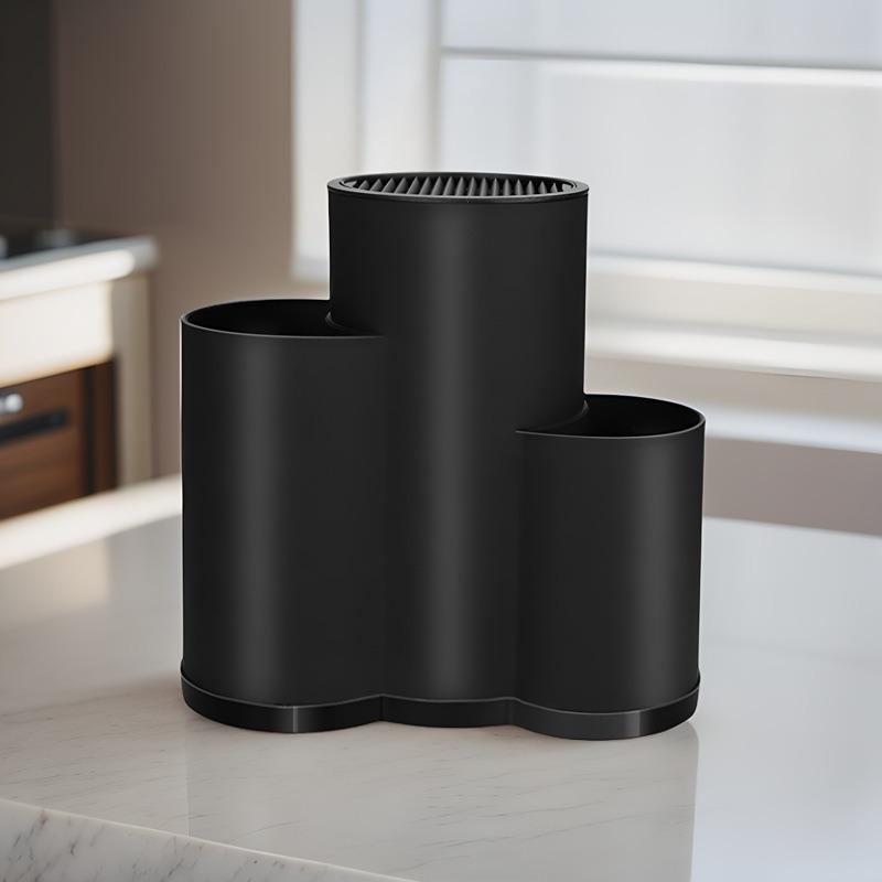 TEMU 2026 New Model Multifunctional Knife Holder With Drain Holes For And Storage, Integrated Kitchen Organizer To , Durable For Maintaining Kitchen Hygiene / -one Universal Knife And Utensil Rack