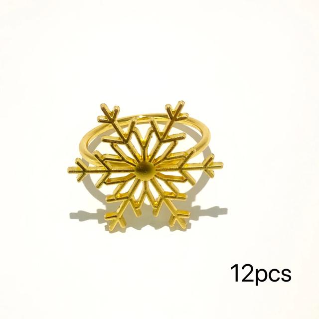 TEMU 12pcs Of Christmas Snowflake Napkin Rings