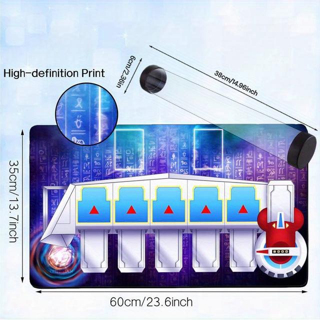 TEMU Set Of Ygo Play Mat And Storage Tube, Ideal For Play Mat, Compatible With Mtg Ygo Tcg Ccg Play Mats For Trading , Works As A Mouse Pad, Perfect For Creative Gifts