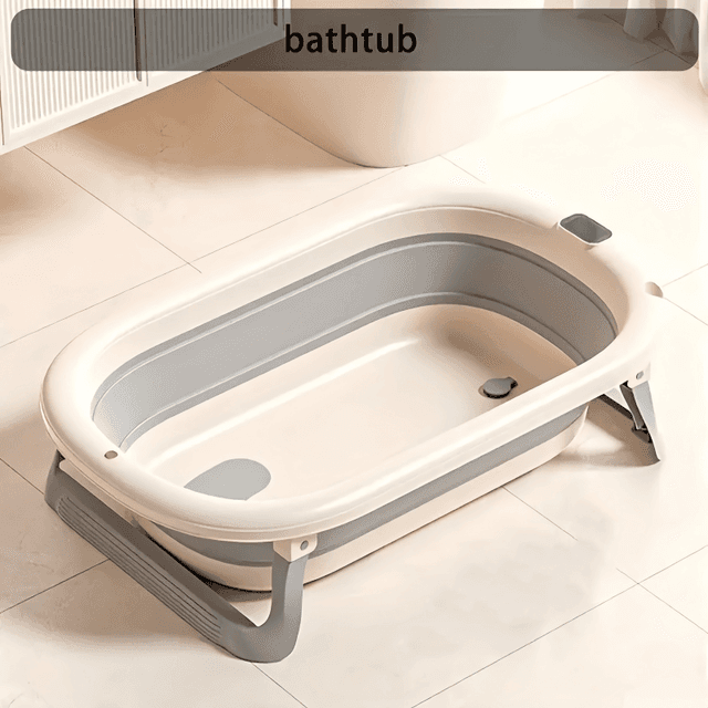 TEMU 1pc Portable Folding Bathtub, No-install Design, Non-electric, Durable & Non-slip, Home Spa, Travel & Pet Bathing, & Store, , Rectangular Shape, Corner Drain Location, Durable Bathing Tu