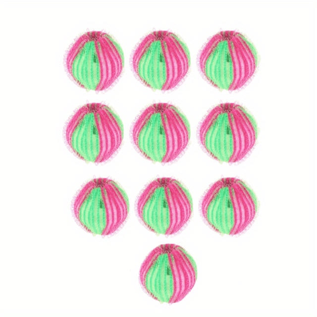TEMU 10pcs Reusable Laundry Lint Balls - Washer Filter Net For Pet Hair & Fabric, No Power Needed, Efficient Home Cleaning Supplies, Laundry Accessorie