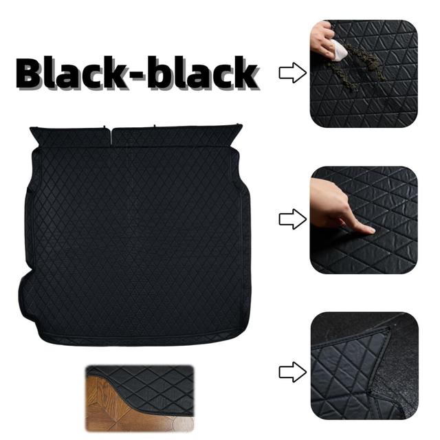 TEMU For Byd For 7 Ev 2024-2025 Pvc Leather Material Diamond Patterned Car Trunk Mat, Customized, Anti Slip And Durable, Suitable For Men And Women, New Car Gift