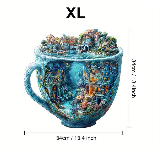 TEMU ألعاب خشبية للبحر، لعبة ألغاز ، هدية لعبة حفلات ، لعبة خشبية على شكل غير منتظم، لوحة فنية زخرفية، لعبة سحرية على الطاولة، تحدي ممتع لممارسة الدماغ، هدية للعطلات، مناسبة للبالغين، هدية عيد الميلاد