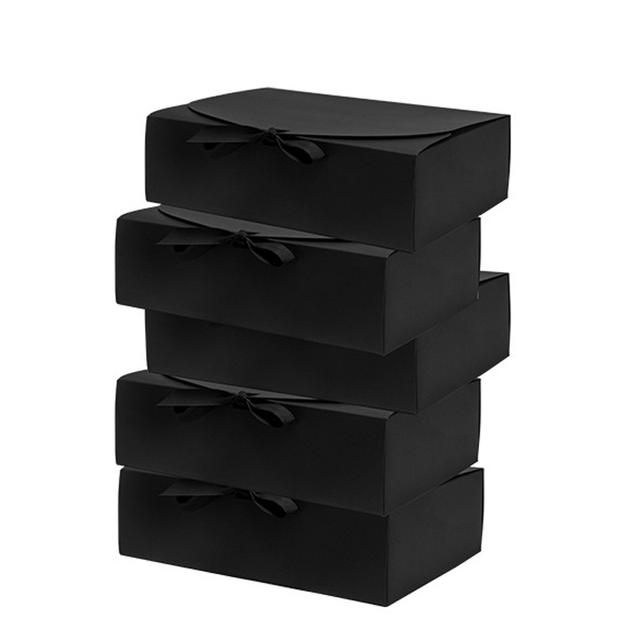 TEMU 10pcs Elegant Black Gift Boxes With Ribbon - Proposals, Weddings, And Special Occasions, Gift Boxes For Gifts, Wedding Favors, And Sophisticated Presentation, Gift Boxes For Gifts