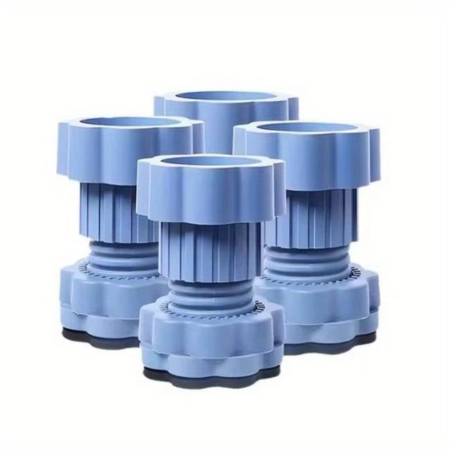 TEMU 유니버설 조절 가능한 미끄럼 방지 충격 흡수 높이 조절 패드, 플라스틱 세탁기 베이스, 가전 제품 액세서리, 내구성 있는 세탁기 받침대