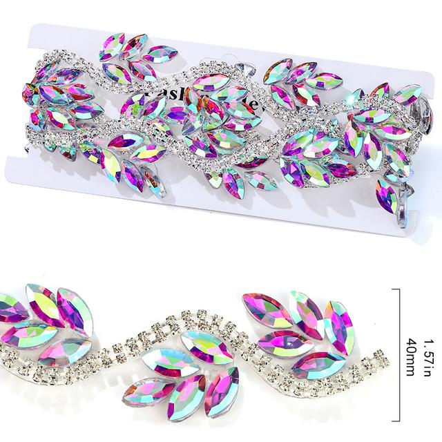 TEMU 12/16/22/40mm Cristal AB Aplicaciones de Pedrería con Malla para Vestidos, Decoración de Bodas, Fiestas de Navidad, y Manualidades DIY