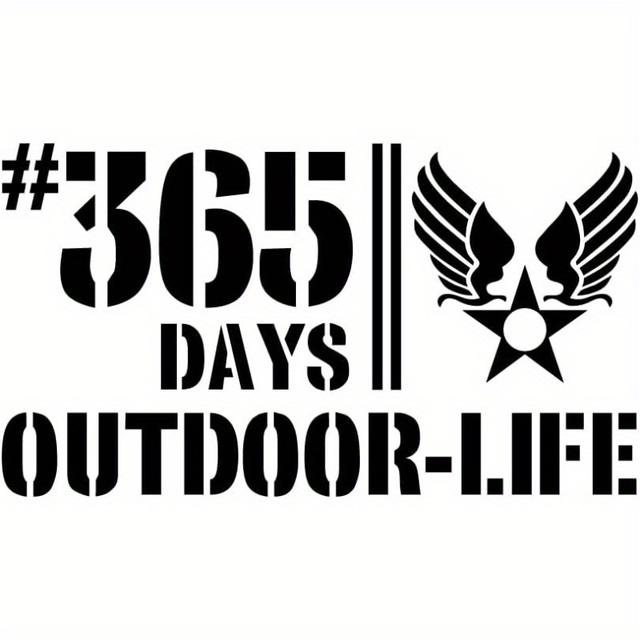 TEMU アウトドア、ステッカー 365日、デカール、キャンプ