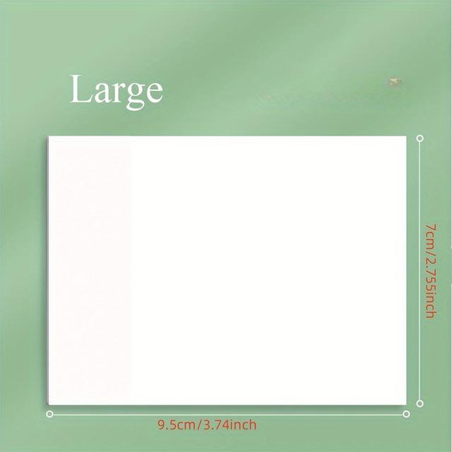 TEMU 200pcs Waterproof Clear Sticky Notes - Transparent See-through Memo Pads For Office, School & College Supplies, Assorted Sizes (squares, Rectangles, ), Note Pads