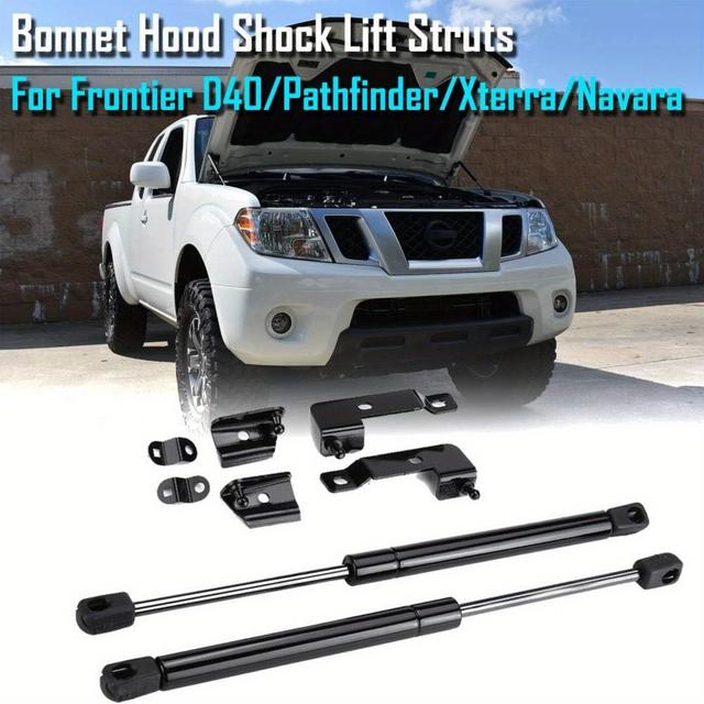 TEMU Set Of 2 Front Hood Lift Struts And Support Arms Compatible With For Frontier/navara D40/pathfinder/ Models From 2004 To 2018.