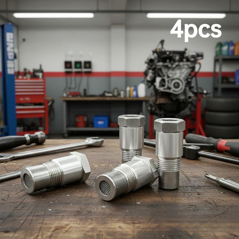 TEMU 4pcs Universal Threaded Filter Adapter, Suitable For All M18x1.5mm Oxygen Sensor Expansion Connections- Mechanical Connection, Finish, Suitable For Chemical, Automotive, And Piping Applications