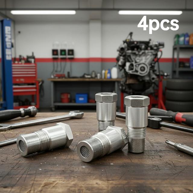 TEMU 4pcs Universal Threaded Filter Adapter, Suitable For All M18x1.5mm Oxygen Sensor Expansion Connections- Mechanical Connection, Finish, Suitable For Chemical, Automotive, And Piping Applications