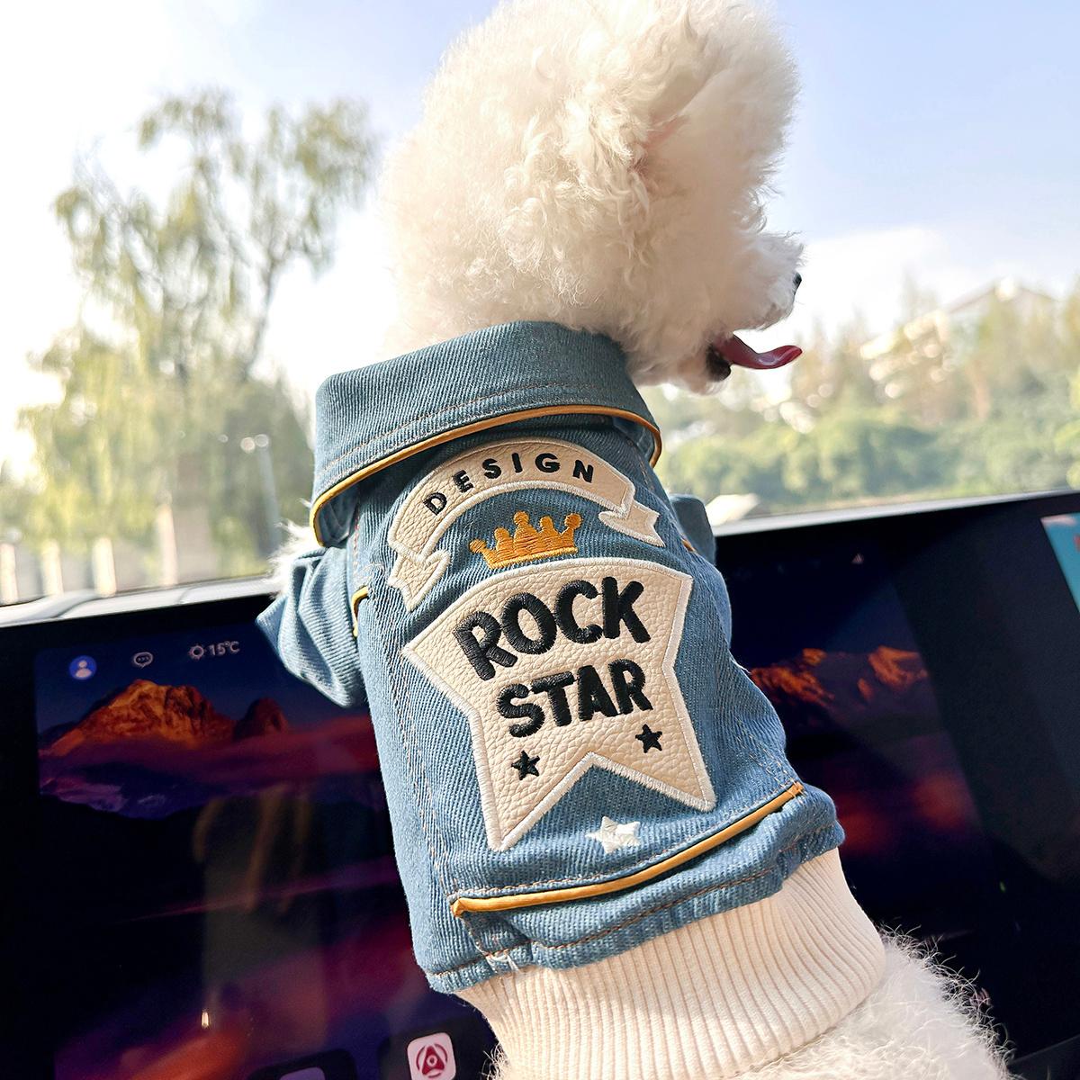 TEMU Accesorios de Ropa para Mascotas, Moda Casual y Cómoda para Perros Pequeños en Tela de de Mezclilla