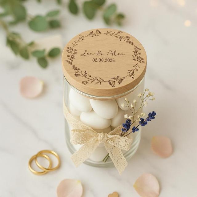 TEMU Personalisiertes Aufbewahrungsglas Hochzeit, Gravur Aufbewahrungsglas personalisiert, Hochzeitsgeschenk, Gastgeschenk, Geldgeschenk, Brautpaar-Geschenk