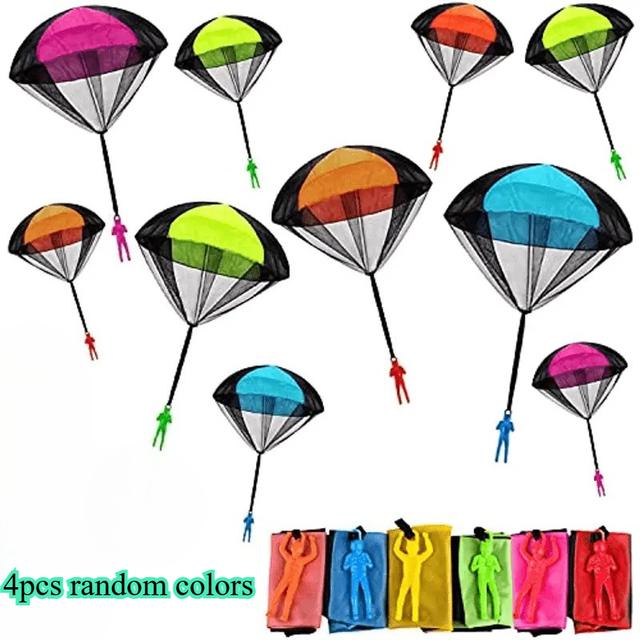 TEMU 4pcs Parachute, Colors -- Durable Plastic, Anti- , Suitable For Outdoor Play, An Ideal Gift For Halloween And Christmas
