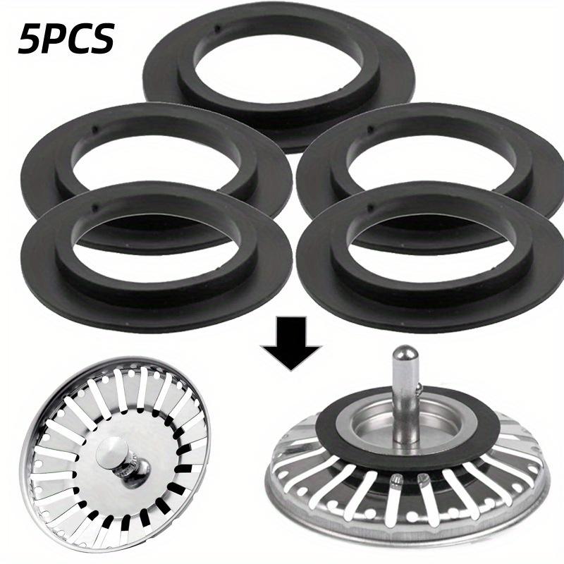 TEMU 5pcs Kitchen Sink Drainer Rubber Washer | Rubber Sealing Washer For Basket, Filter Plug, No-overflow