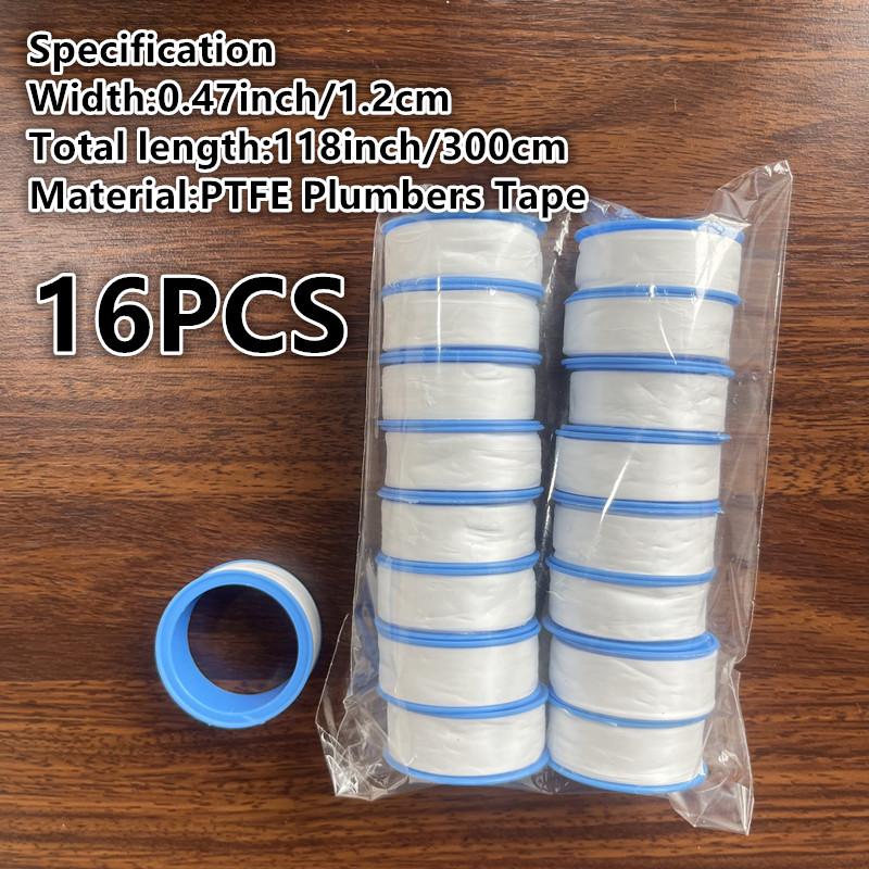 TEMU 16pcs Seal Tape Thread Seal Leak Tape Duct Tape Plumbing Fitting Oil-free Repair Tool Adhesives Sealants