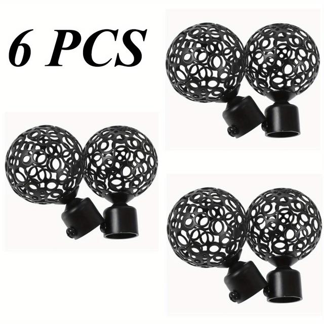 TEMU 6 pièces de têtes de rideau , silencieuses et faciles à installer, et , accessoires de rideau artistiques.