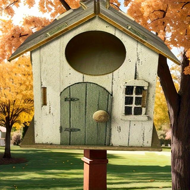 TEMU Diy Handmade Birdhouse, Backyard Birdhouse Hanging Decoration, Gift For Bird Lovers, Suitable For 11 Festivals And , Warm For Little Birds!
