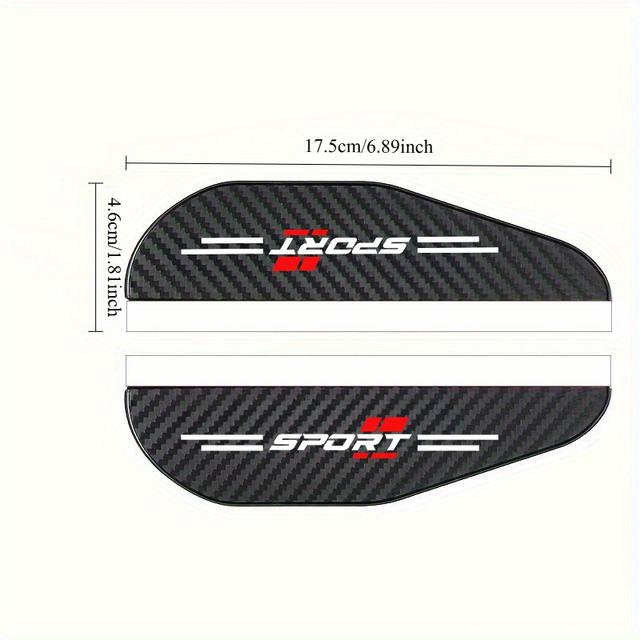 TEMU 2pcs Car Rearview Mirror Rain Cover - Rearview Mirror , Sun Visor, , No Drilling Required, Suitable For All Cars