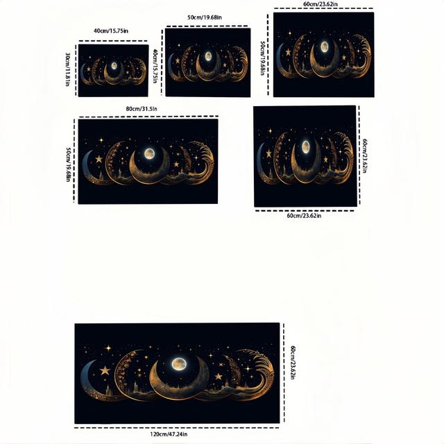 TEMU Mond-Planet-Muster Tischunterlage, Schreibtisch-, Esstisch- und Couchtisch-Oberflächenschutzmatte mit Ablaufschicht Dekorative Matte
