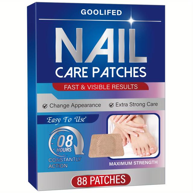 TEMU Set Of 88 Nail Patches Designed For Toenails And Fingernails - Featuring A Powerful Formula With Garlic Extract And Oil, Odorless, Breathable, And Hygienic Adhesive, Providing Quick Results In
