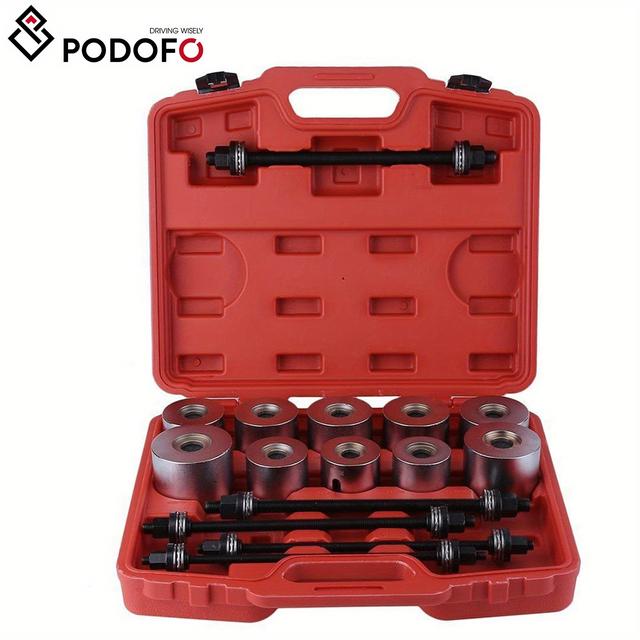 TEMU Kit universel de 27 pièces pour presse et traction de manchons, ensembles d'outils d'insertion et de retrait de roulement à buisson, batterie