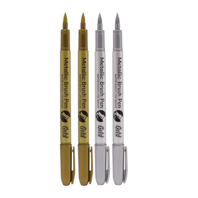 TEMU 4/8pcs Golden And Silvery Permanent Markers-smooth Writing, Suitable For Graffiti, Glass, Ceramics, Painting, Stone Crafts, Craft Scraping, Fabric, Professional Art Supplies
