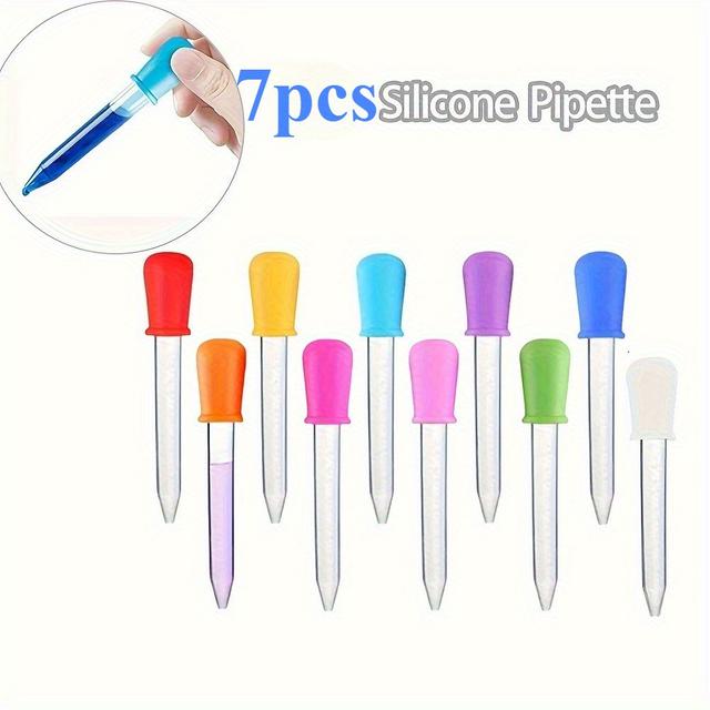TEMU A Set Of 7 0.17 Ounce Plastic Pipettes School Supplies Dropper Feeding Medicine Liquid Eye And Ear Pipette