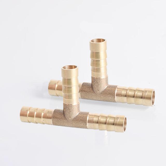 TEMU 4db Sárgaréz T-ös 3-utas Összekötő | Szakállas Csőcsatlakozó, TEE Egyenlő Tömlő Összekötő Szakállas Csatlakozó Vízvezetékhez