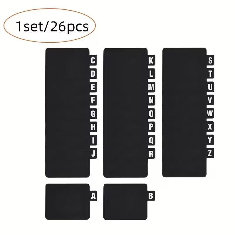 TEMU 26 piezas/set Organizador de CD/DVD/Discos de Vinilo Separadores Alfabéticos A-Z para Álbumes de Música, Oficina, Hogar, de