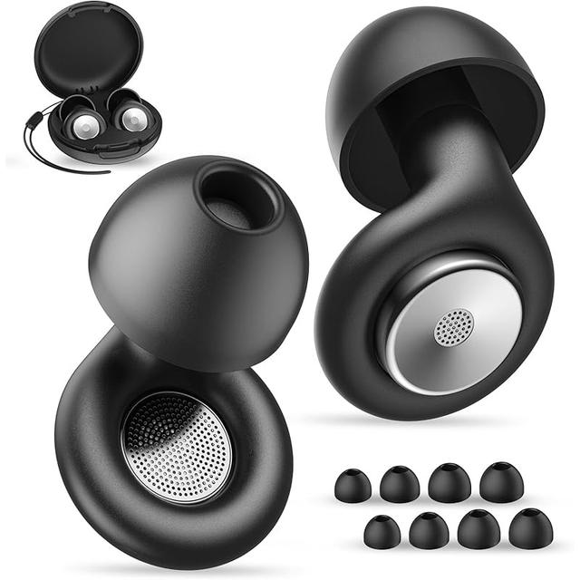 TEMU Ear Plugs Sleeping Noise Reduction, 30db Noise Reduction Earplugs, Soft Silicone Reusable Hearing Earplugs Noise, Deep, Work, Travel, Concert With & 8