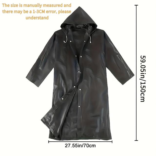 TEMU Odolná outdoorová bunda do deště, jednoduché použití, jednodílné pláštěnky, ideální pro rybaření, cyklistiku, turistiku a trekking, vylepšený materiál, unisex design, robustní bunda do deště