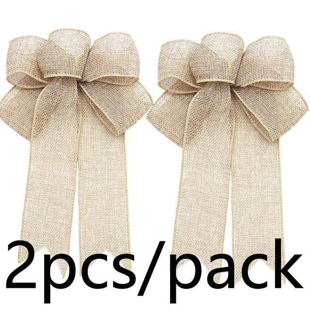TEMU (2pcs/pack) Valentine's Day, Christmas Tree Wreath Decoration, Diy Handmade Materials For Christmas Bows, Gift Packaging, Gift Basket Decoration
