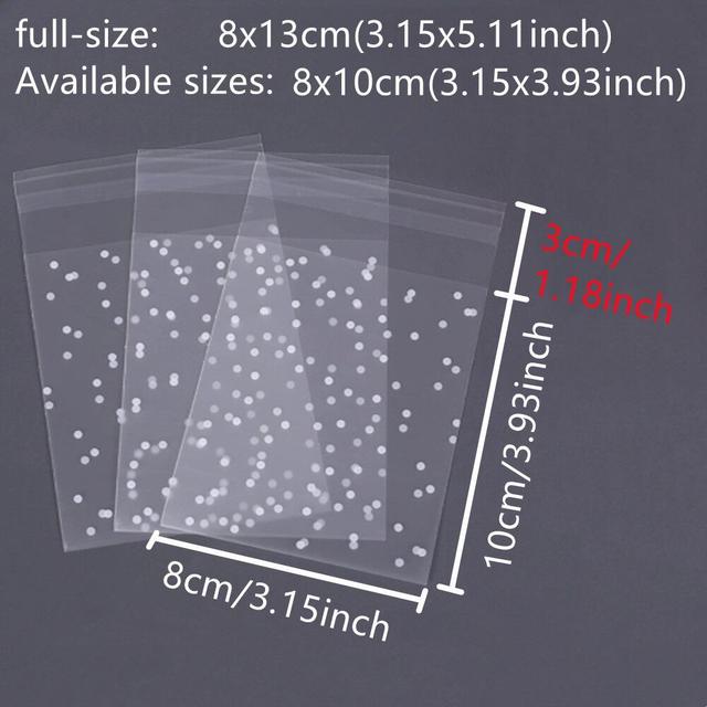 TEMU 500 قطعة، أكياس تعبئة نصف شفافة على شكل نقاط تغلق تلقائيًا، أكياس تغليف هدايا العطلات، مستلزمات تغليف المجوهرات، أكياس تغليف بأسلوب عصري