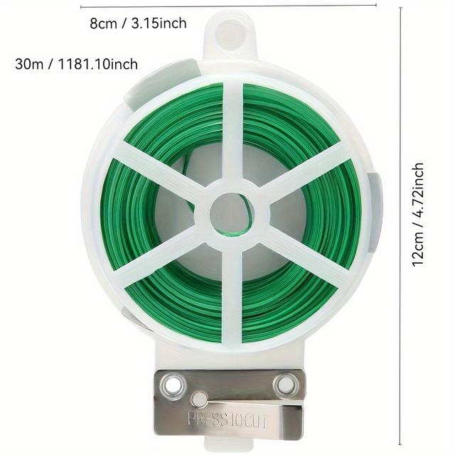 TEMU Durable Multifunctional Garden Support Strips For Tying Plants, Suitable For Climbing Vines And Vegetables, With A Built-in Cutter.