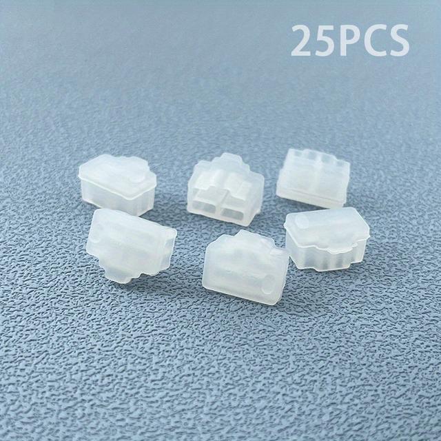 TEMU 25 Stück RJ45 Anti-Staubdeckel, RJ45 Netzwerk-Switch Ethernet-Port Silikon-Steckerdeckel, Schwarzer RJ45-Schutzdeckel für Kupfer RJ45-Computer-Hubs-Switches-Router-Slot