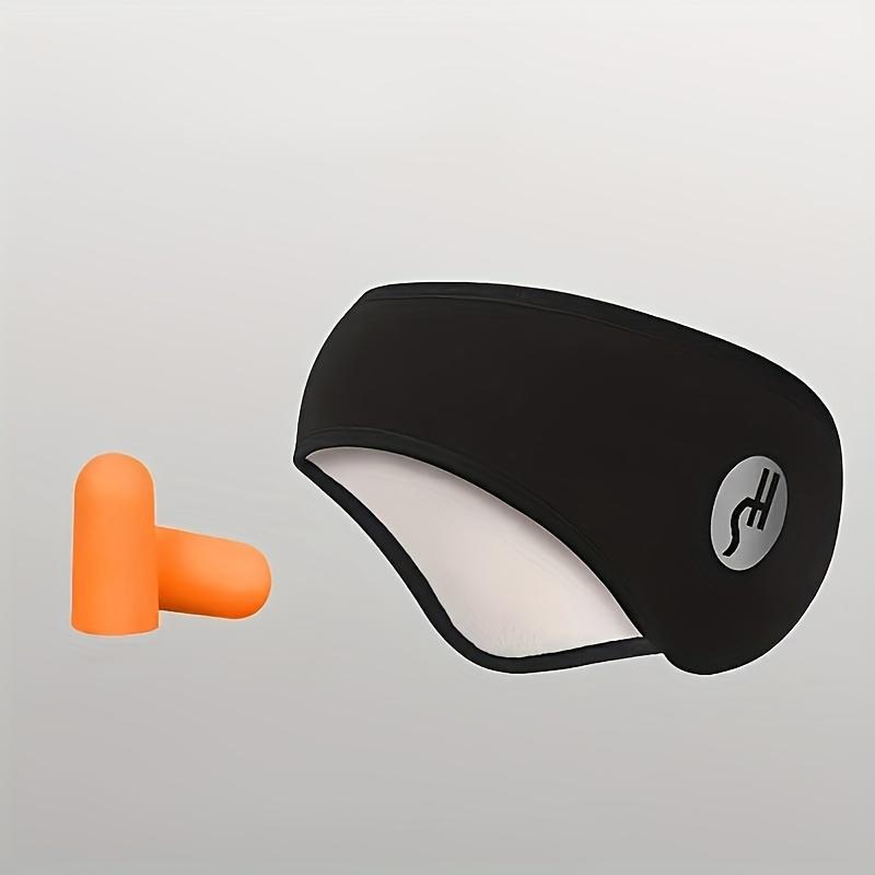 TEMU Noise Reduction Sleep Mask With Ear Muffs- Adjustable Soft Polyester Fabric, Suitable For Travel And Home Use, Battery-, Comfortable All Year Round,