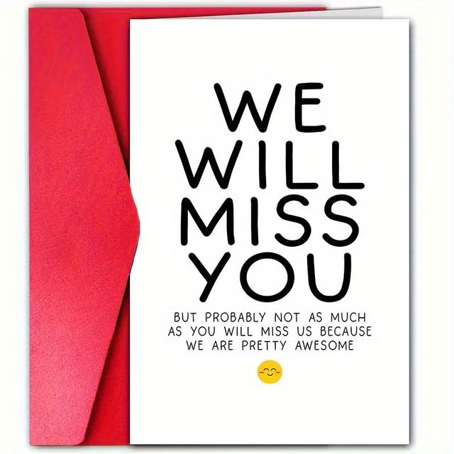 TEMU 1pc "" Greeting Card, High-quality Paper, Recipient, Thoughtful Card With Envelope, With Envelope , Colleagues, And , Farewell, , Or Appreciation