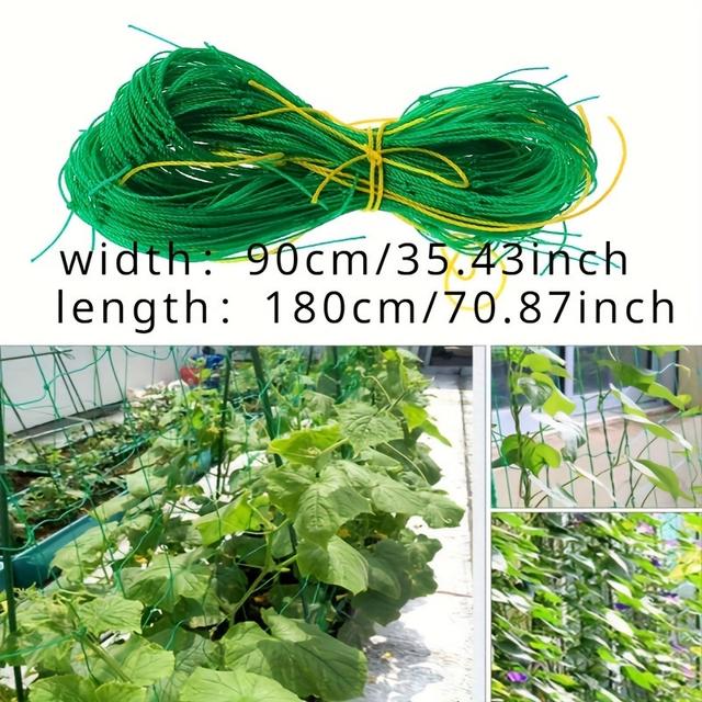 TEMU 2pcs Of Heavy-duty Pvc Garden Grid - Providing Strong Support For Climbing Plants, , And Vegetables, , Weather , With Grid Design To Enhance Stability, And A Grid For Climbing Plants