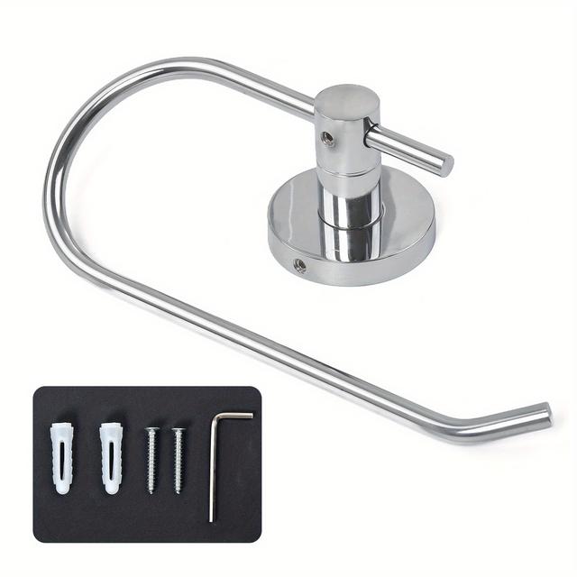 TEMU Toilet Roll Holder Wall Mounted Chrome Toilet Roll Holder Loo Roll Holder