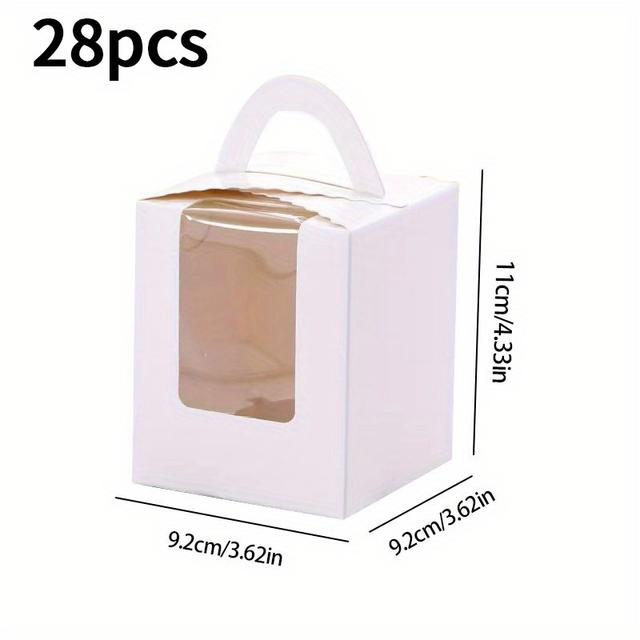 TEMU Cajas de regalo transparentes con , 28 unidades, disponibles en tamaños pequeños de , marrón y negro, perfectas para , , Navidad, Acción de Gracias, Día de San Valentín, Día de la y Oktoberfest.