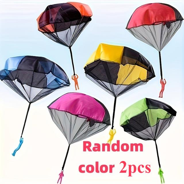 TEMU 2pcs Outdoor Parachute Set, Creative Halloween Gift Basket, Hand-thrown Parachute With Soldier Doll, Suitable For Sports And Holiday Parties, Novelty Party Favor For Singles