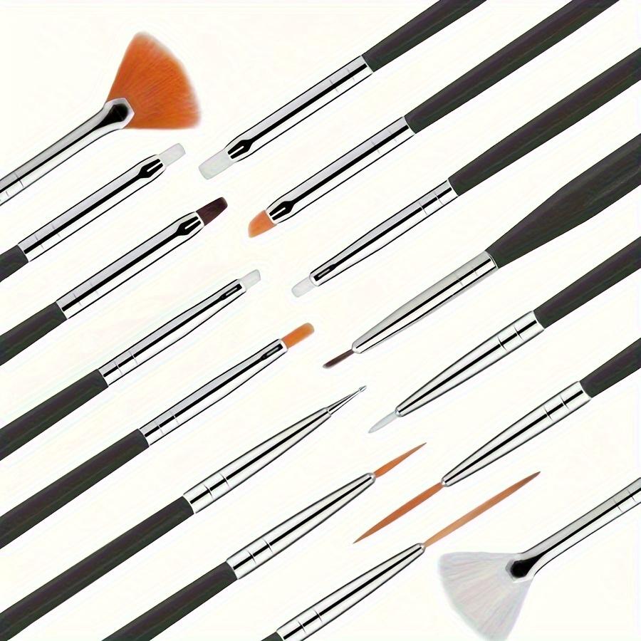 TEMU Set Of Detail Paint Brushes - Miniature Brushes For Art, Watercolor, Oil Painting, Models, Airplane Kits, And Nail For Art Supplies - With And Flat Brushes, For Art Painting Supplies