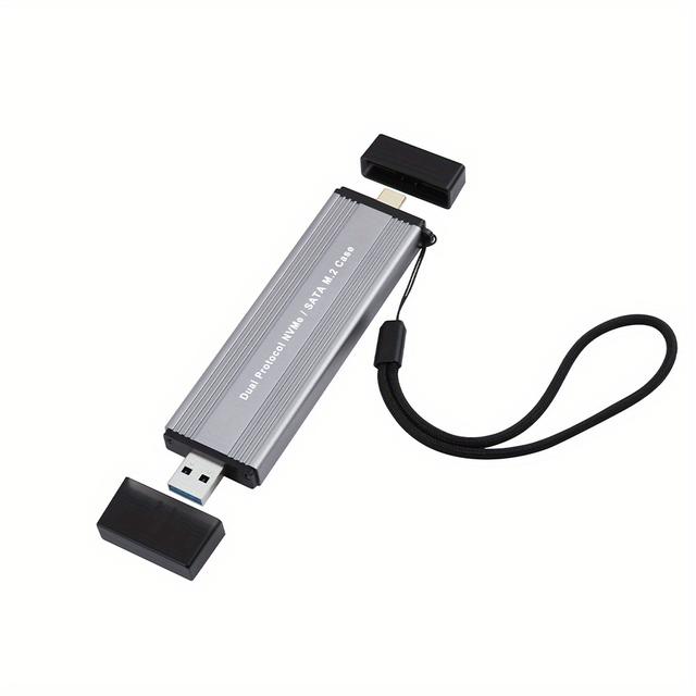 TEMU Aluminum Alloy Material Durable, M.2 Dual- Hard , Nvme/sata Dual- Hard Drive Expansion Dock, Plug-in Dual-interface Design, Making Storage Simple And Fast